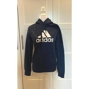 New Men's Navy Adidas Moisture Wicking Hooded Sweatshirt Size Small